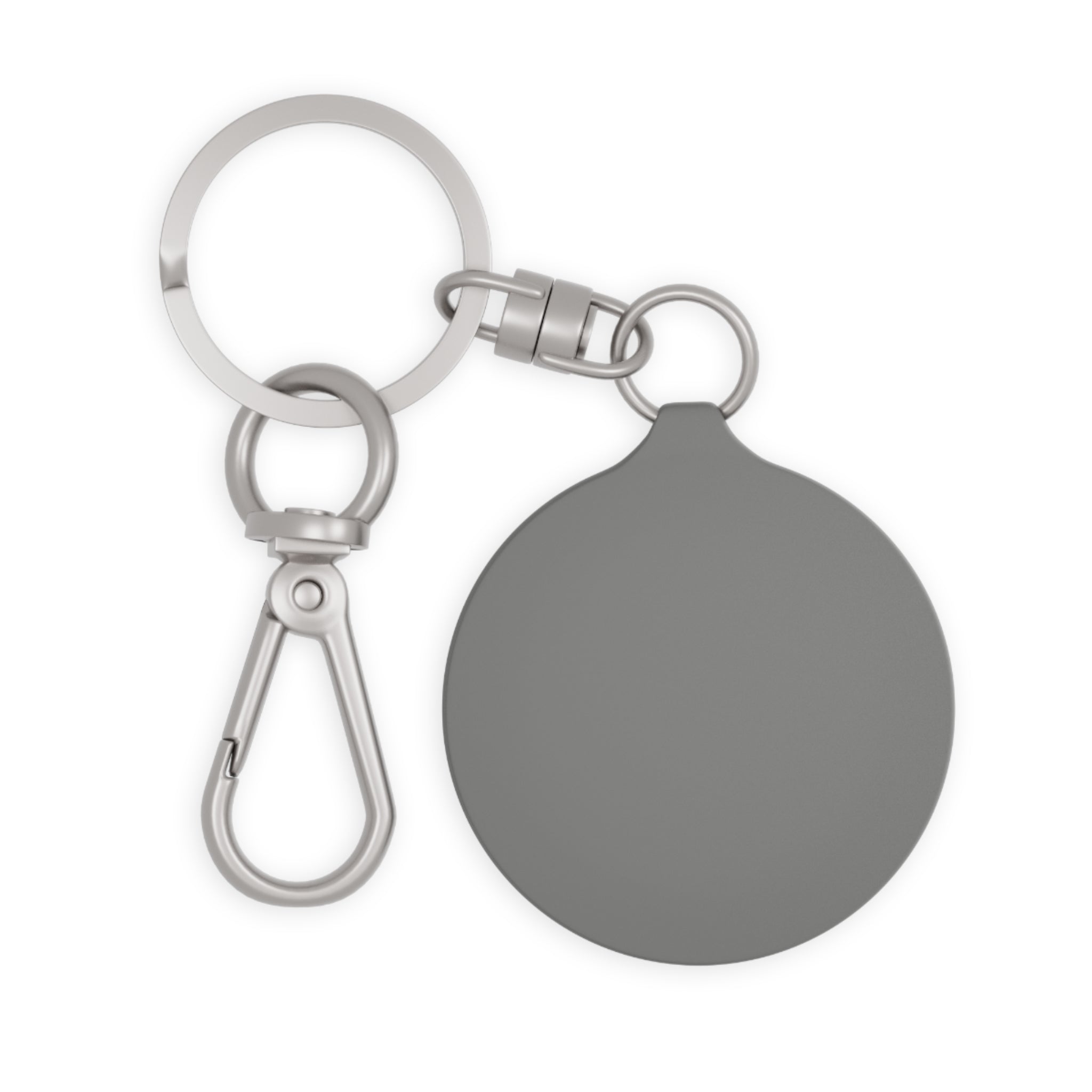 Globe S Logo Keyring Tag — Black Brushed Metal Keychain