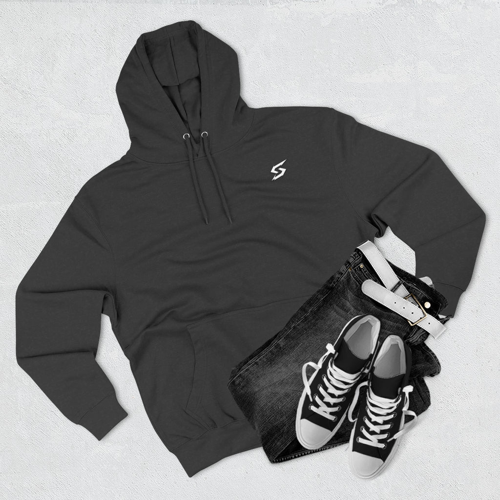 Eye Graphic Hoodie — Dripping Sketch Eye Back Print Fleece Hoodie