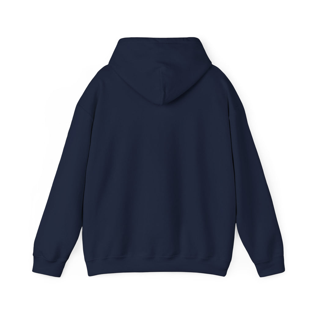 Minimal Lightning Bolt Hoodie — Small Chest Graphic, Clean White Pullover