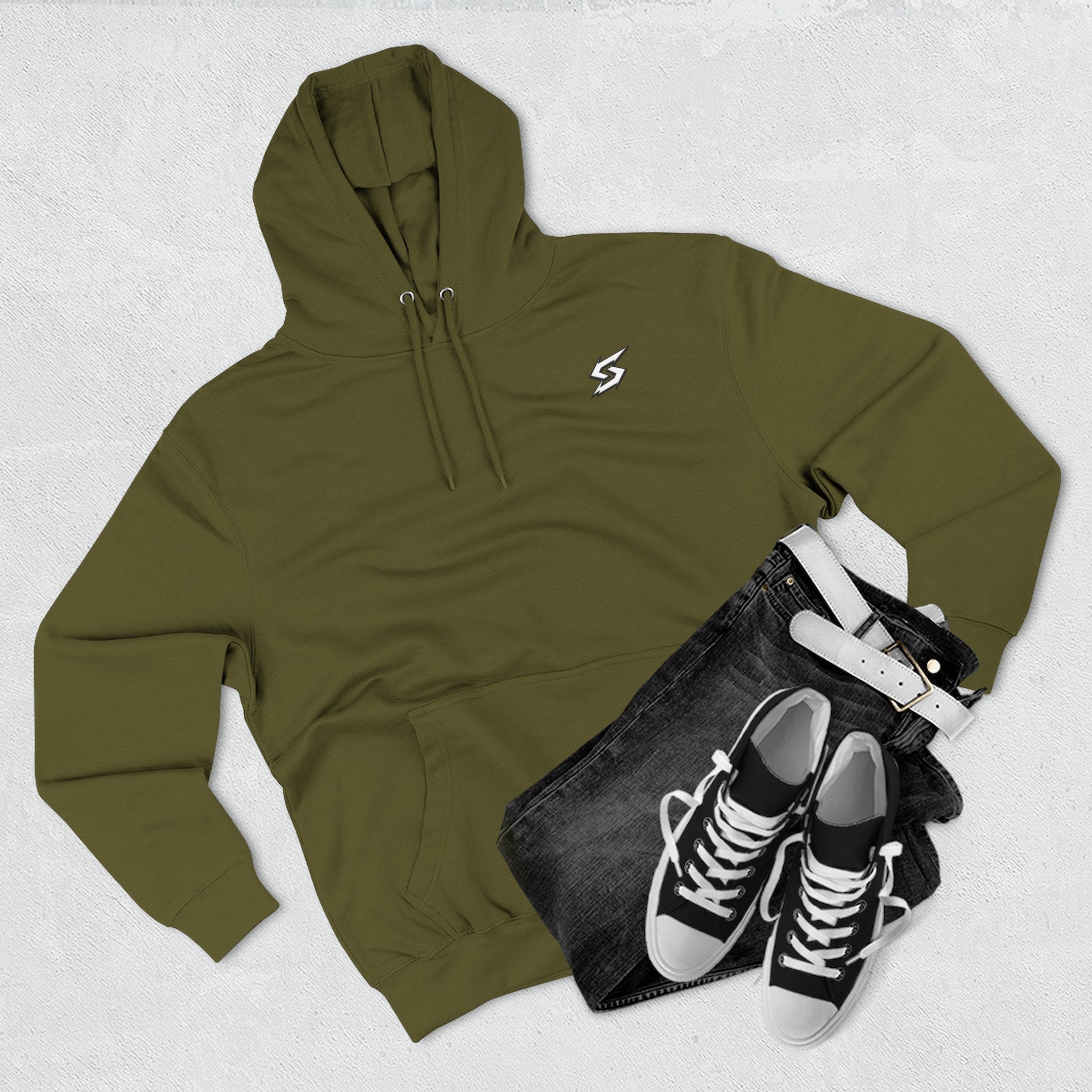 Eye Graphic Hoodie — Dripping Sketch Eye Back Print Fleece Hoodie
