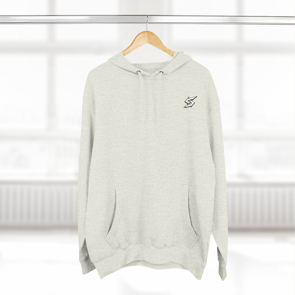 Eye Graphic Hoodie — Dripping Sketch Eye Back Print Fleece Hoodie