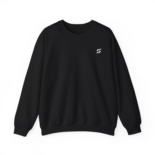 Minimal Lightning Crewneck Sweatshirt — Small Chest Bolt Design