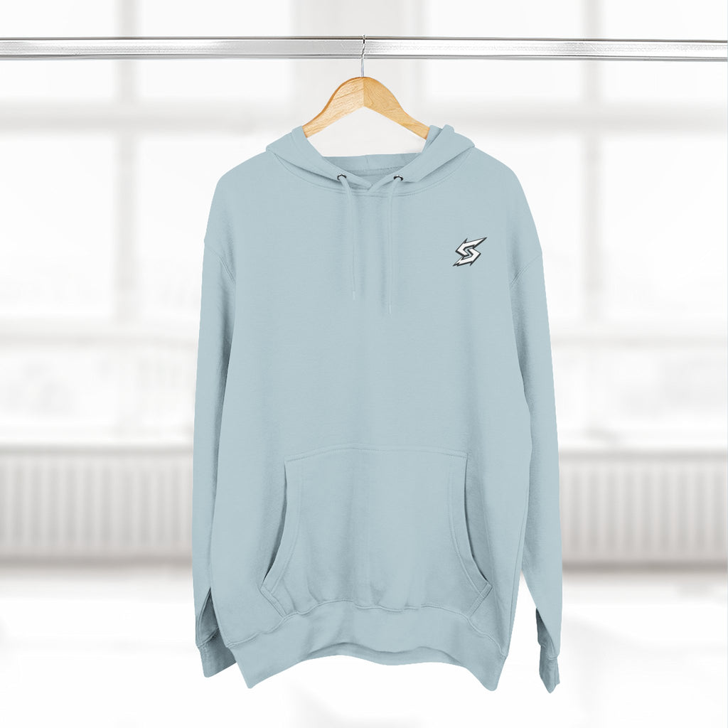 Eye Graphic Hoodie — Dripping Sketch Eye Back Print Fleece Hoodie