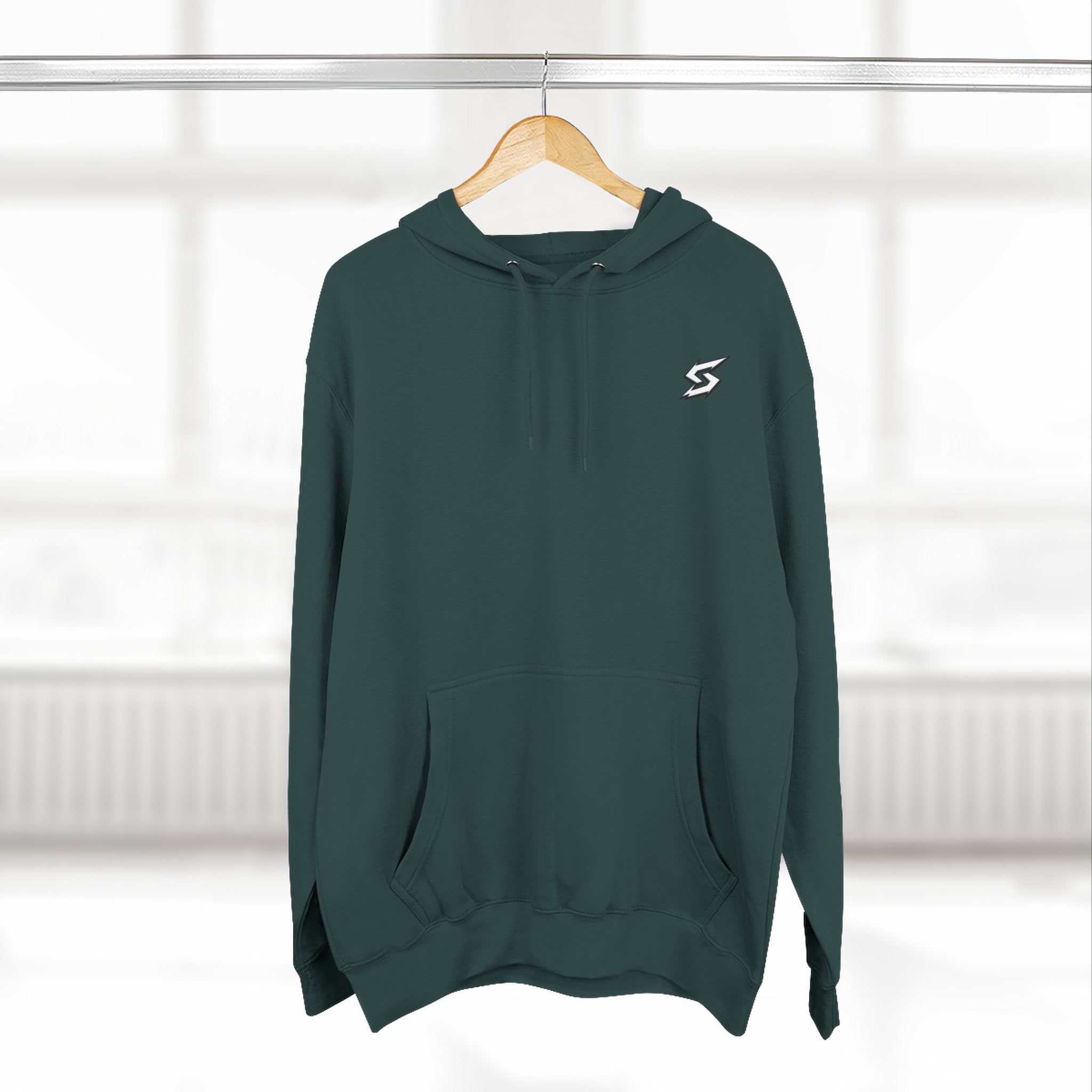 Eye Graphic Hoodie — Dripping Sketch Eye Back Print Fleece Hoodie