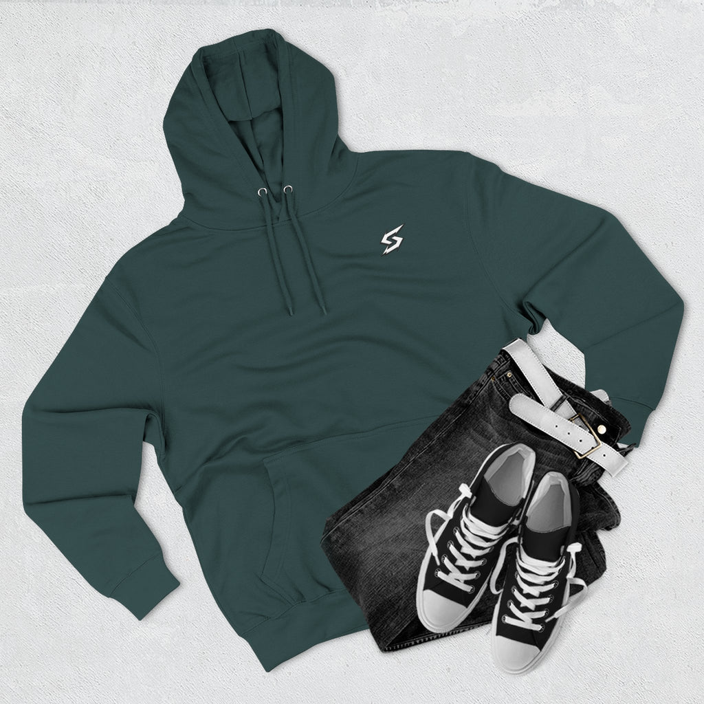 Eye Graphic Hoodie — Dripping Sketch Eye Back Print Fleece Hoodie