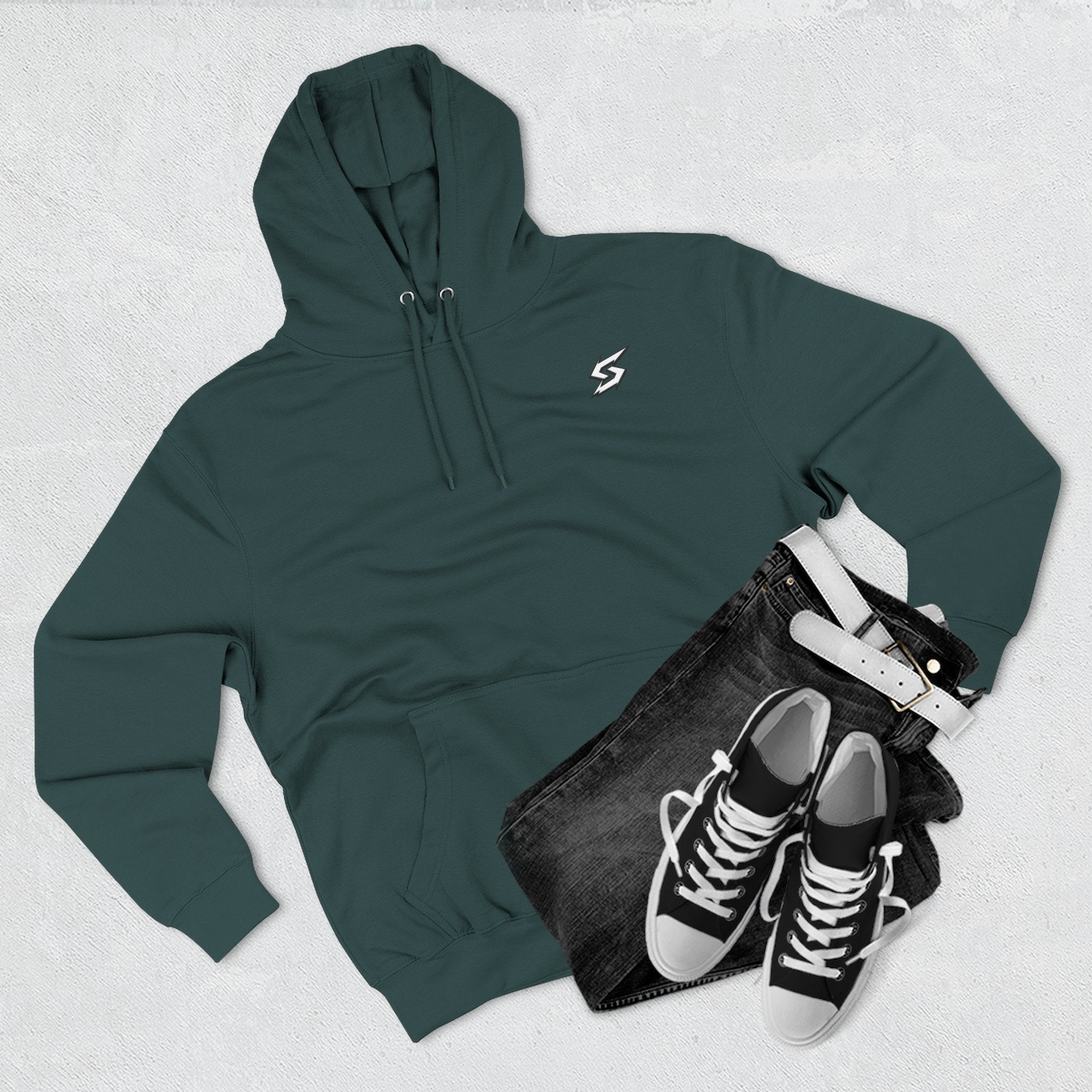 Eye Graphic Hoodie — Dripping Sketch Eye Back Print Fleece Hoodie