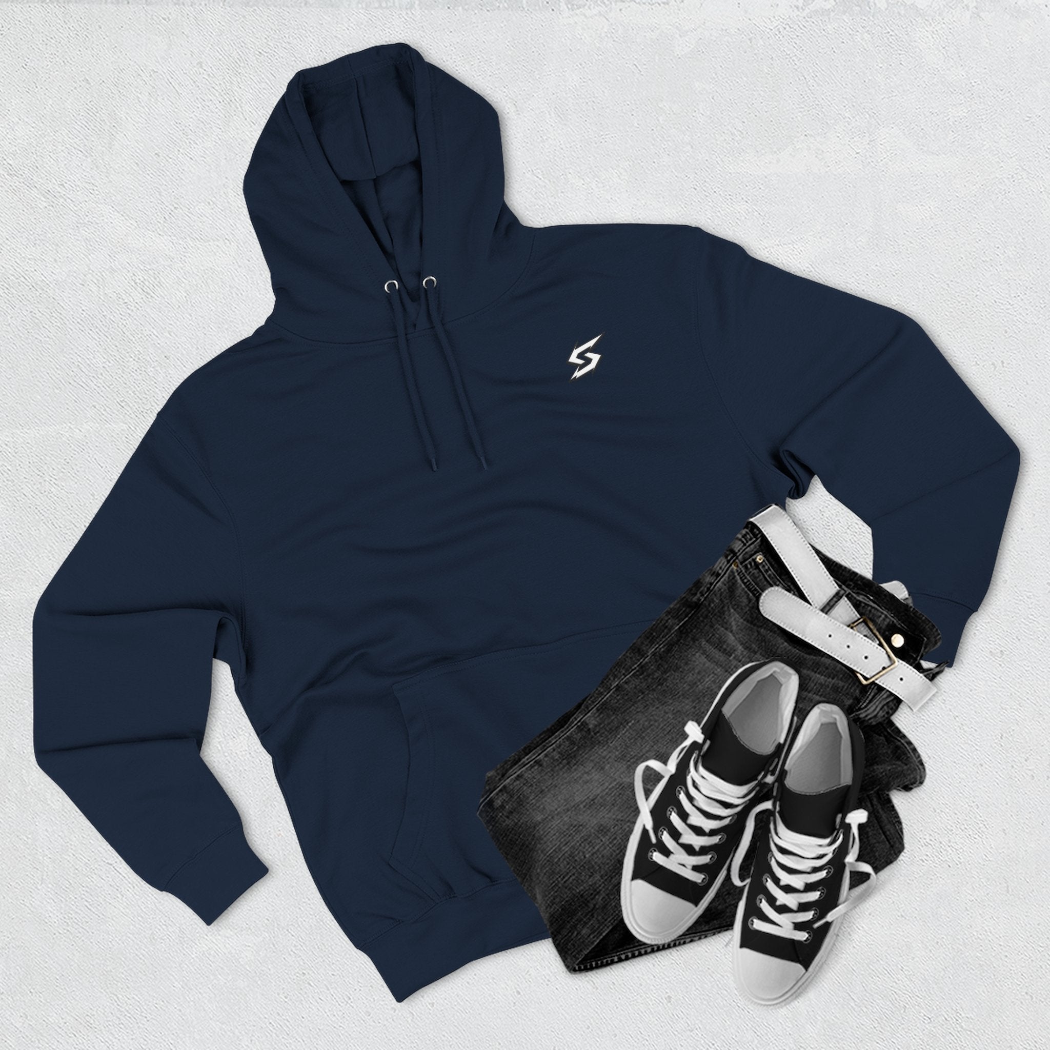 Eye Graphic Hoodie — Dripping Sketch Eye Back Print Fleece Hoodie