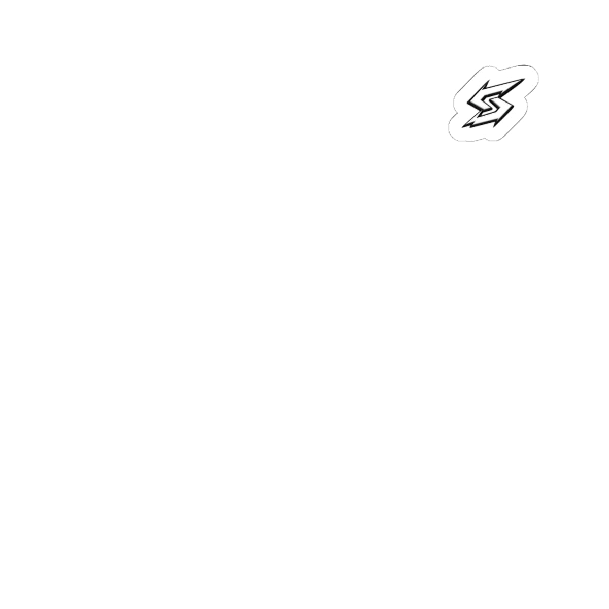 Minimal Monogram Sticker — Small Lightning S Vinyl Kiss-Cut Sticker