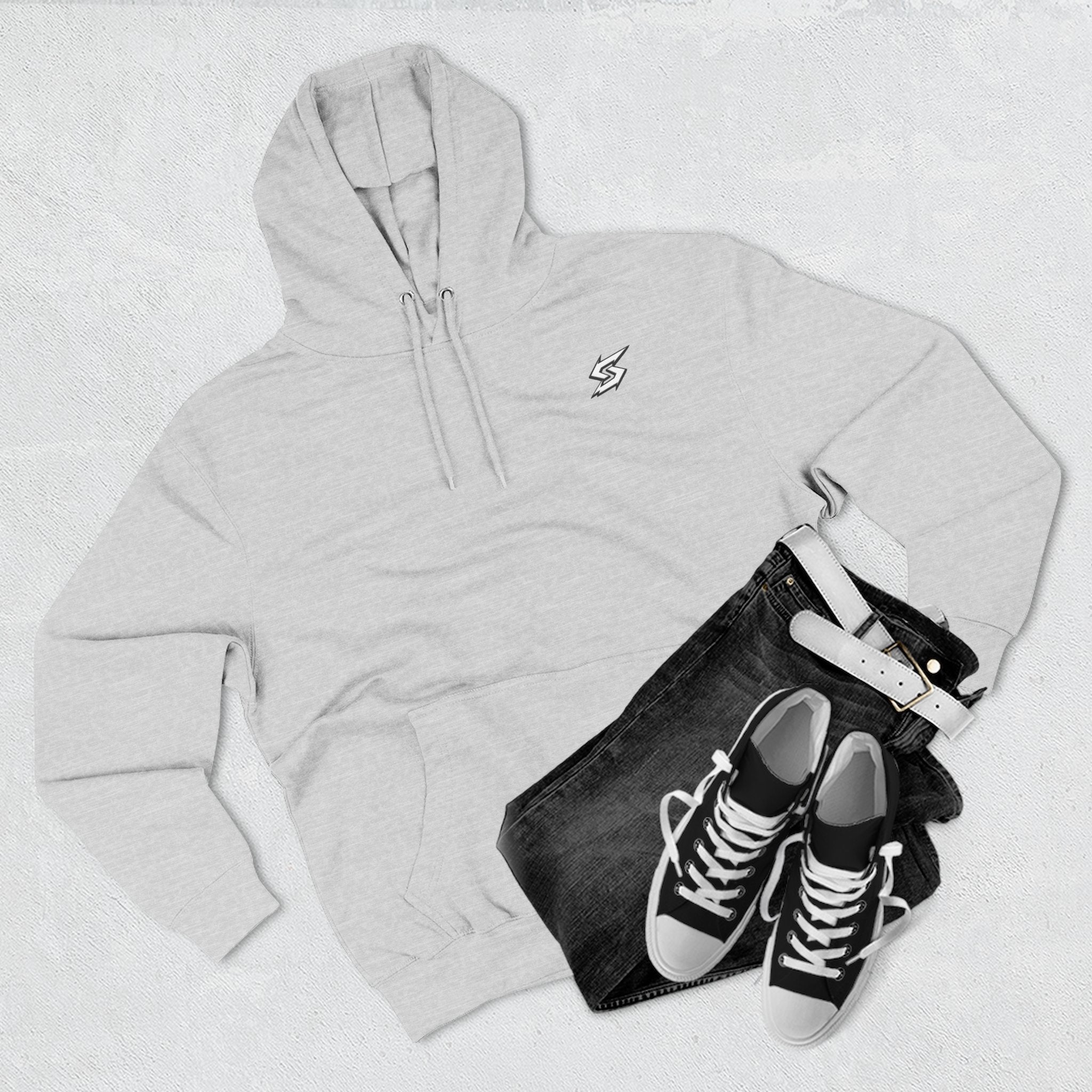 Eye Graphic Hoodie — Dripping Sketch Eye Back Print Fleece Hoodie