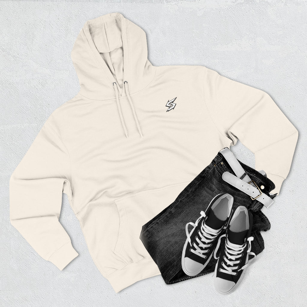 Eye Graphic Hoodie — Dripping Sketch Eye Back Print Fleece Hoodie