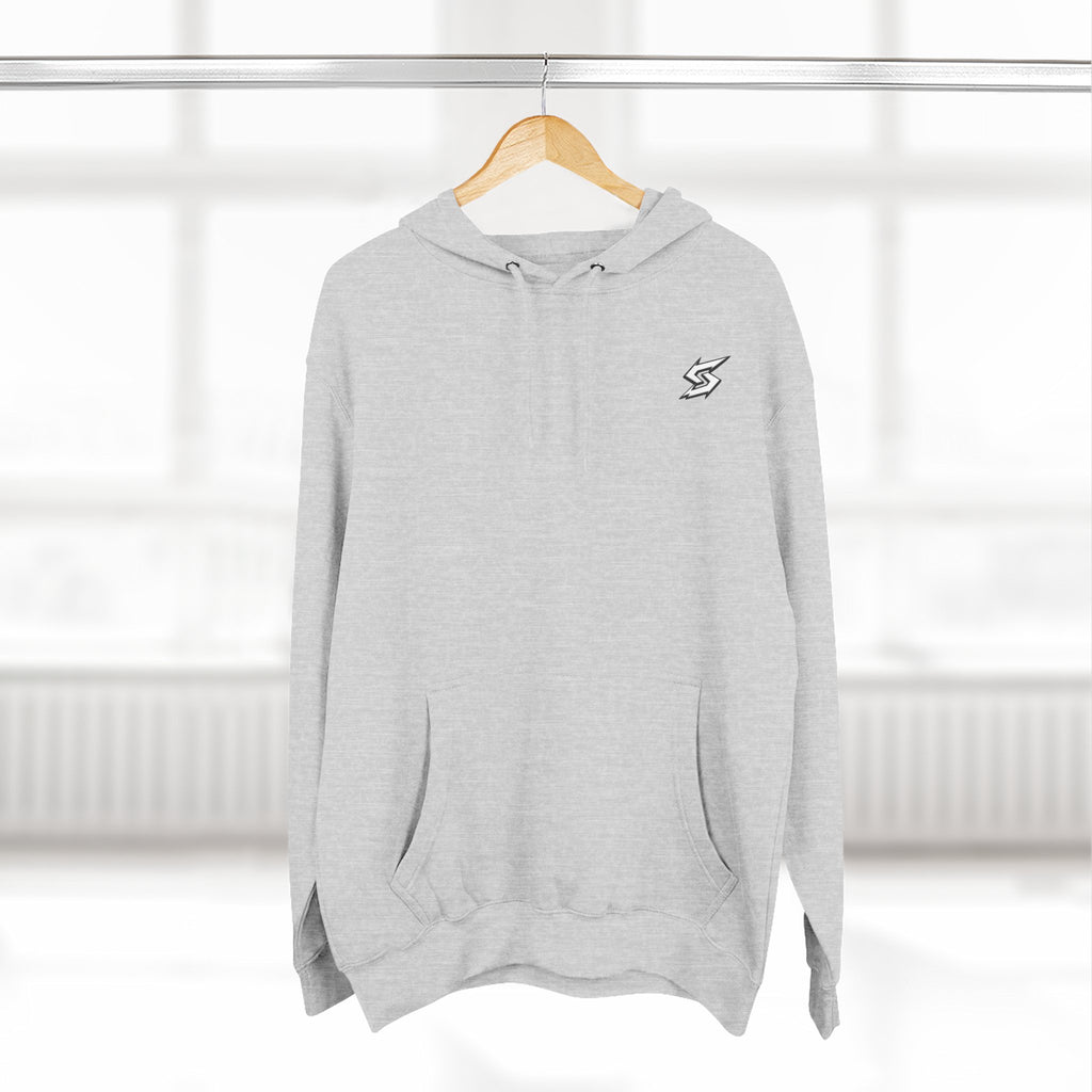 Eye Graphic Hoodie — Dripping Sketch Eye Back Print Fleece Hoodie