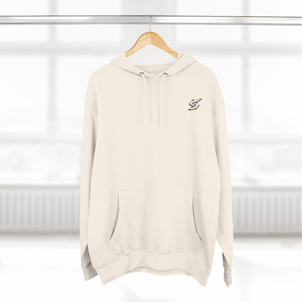 Eye Graphic Hoodie — Dripping Sketch Eye Back Print Fleece Hoodie