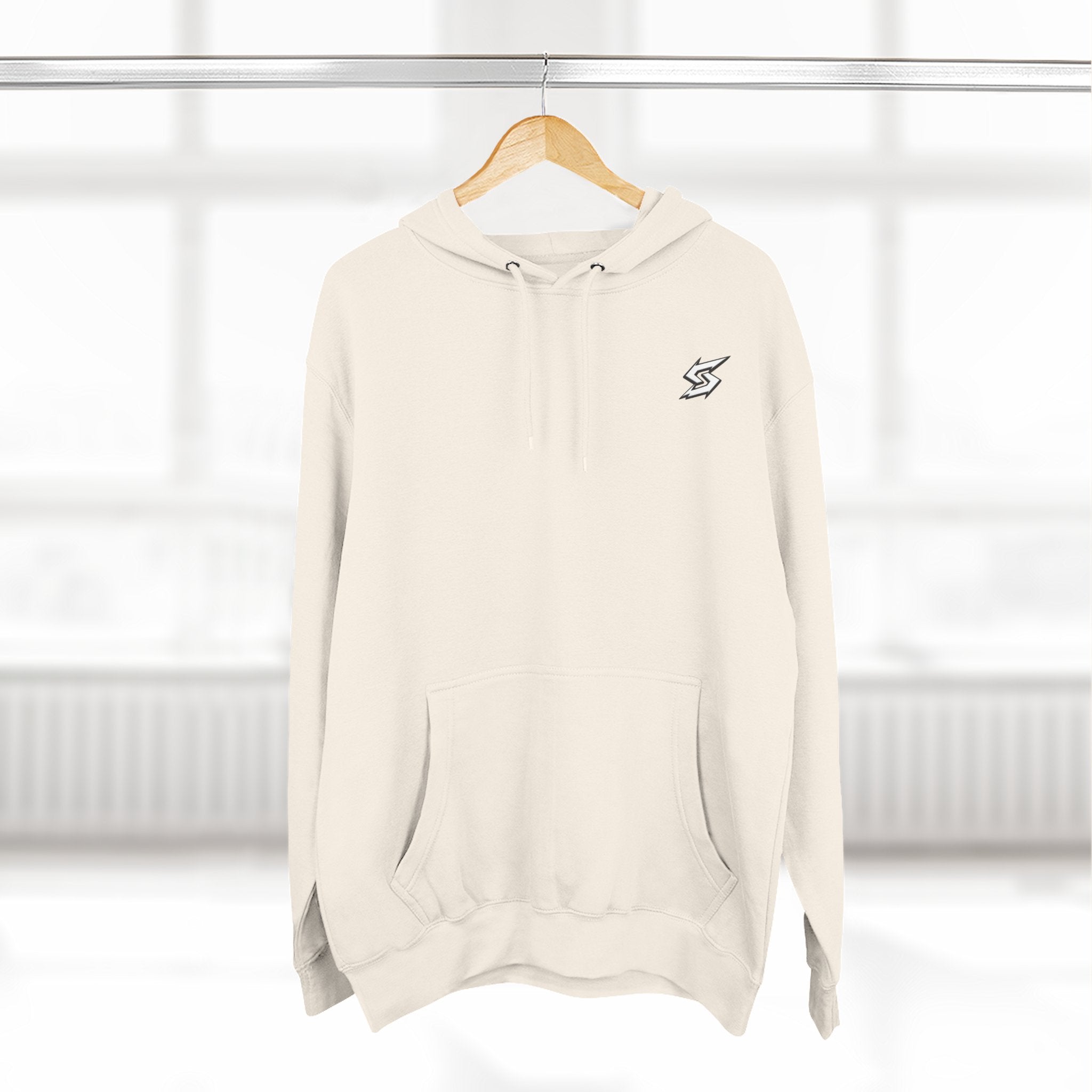 Eye Graphic Hoodie — Dripping Sketch Eye Back Print Fleece Hoodie