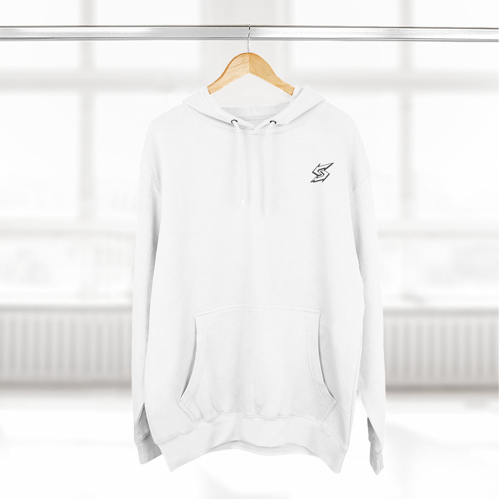 Eye Graphic Hoodie — Dripping Sketch Eye Back Print Fleece Hoodie