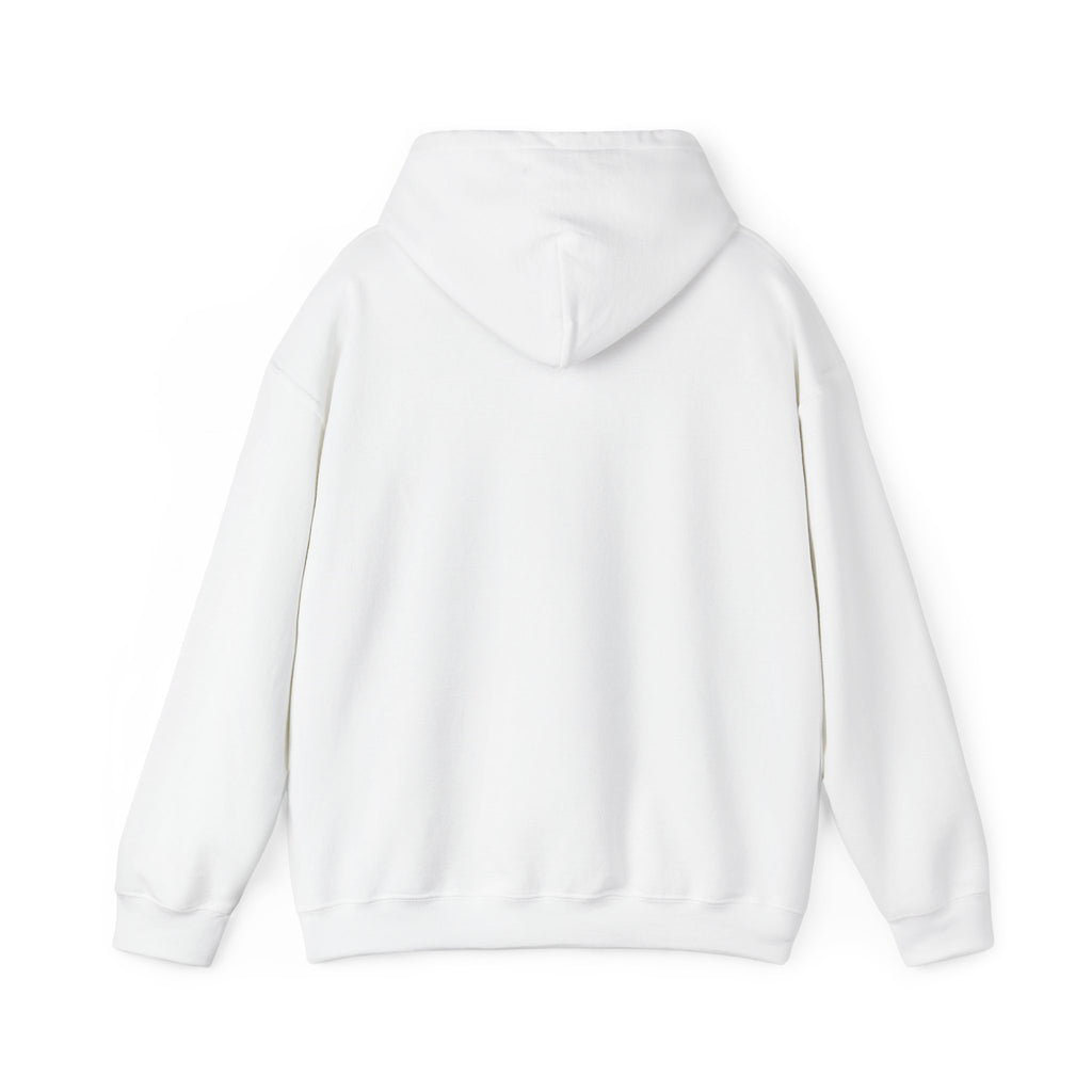 Minimal Lightning Bolt Hoodie — Small Chest Graphic, Clean White Pullover