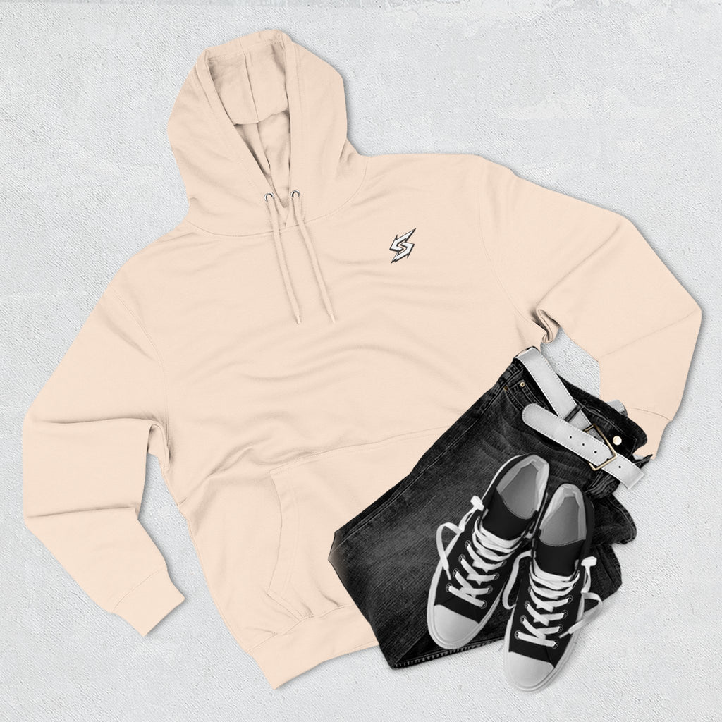 Eye Graphic Hoodie — Dripping Sketch Eye Back Print Fleece Hoodie