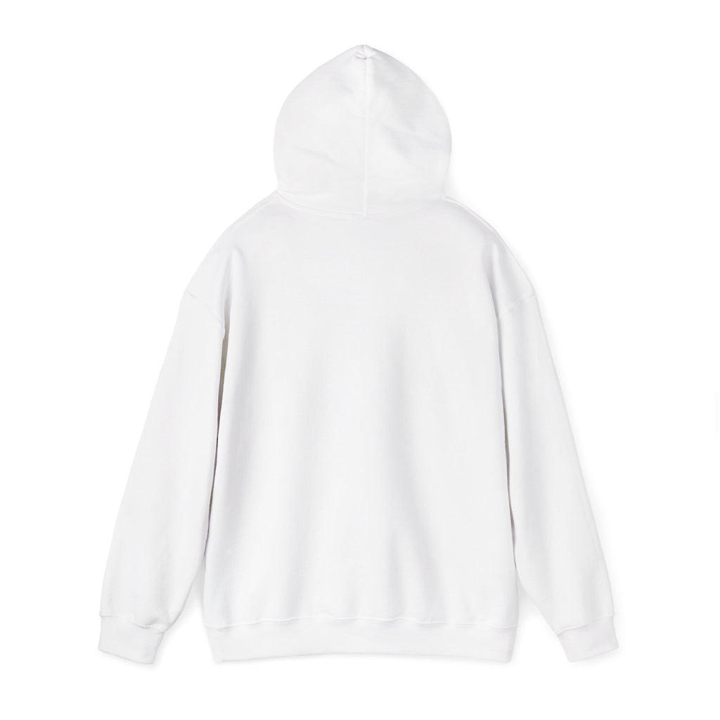 Minimal Lightning Bolt Hoodie — Small Chest Graphic, Clean White Pullover