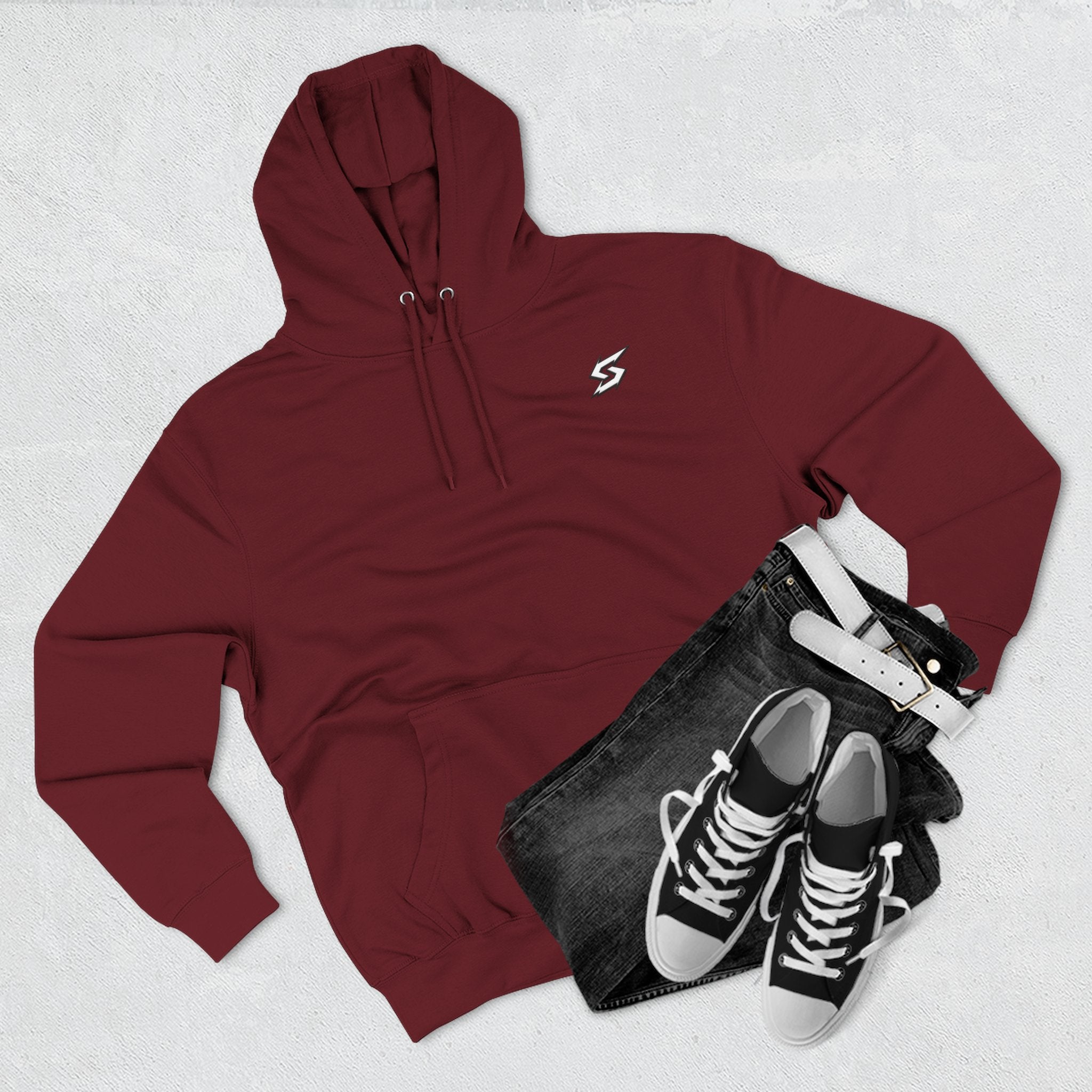 Eye Graphic Hoodie — Dripping Sketch Eye Back Print Fleece Hoodie