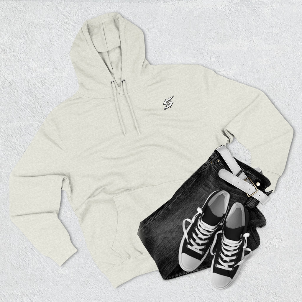 Eye Graphic Hoodie — Dripping Sketch Eye Back Print Fleece Hoodie