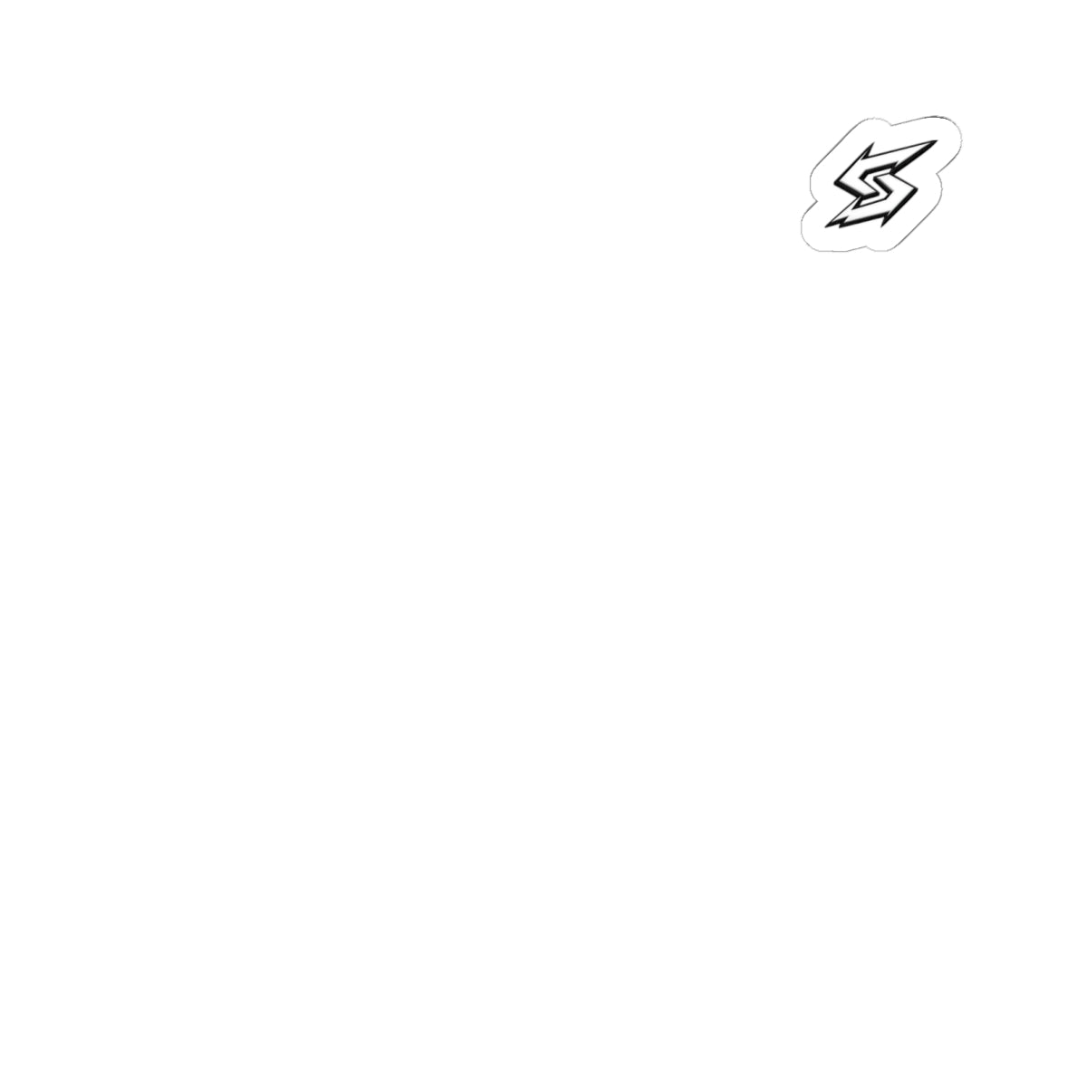 Minimal Monogram Sticker — Small Lightning S Vinyl Kiss-Cut Sticker