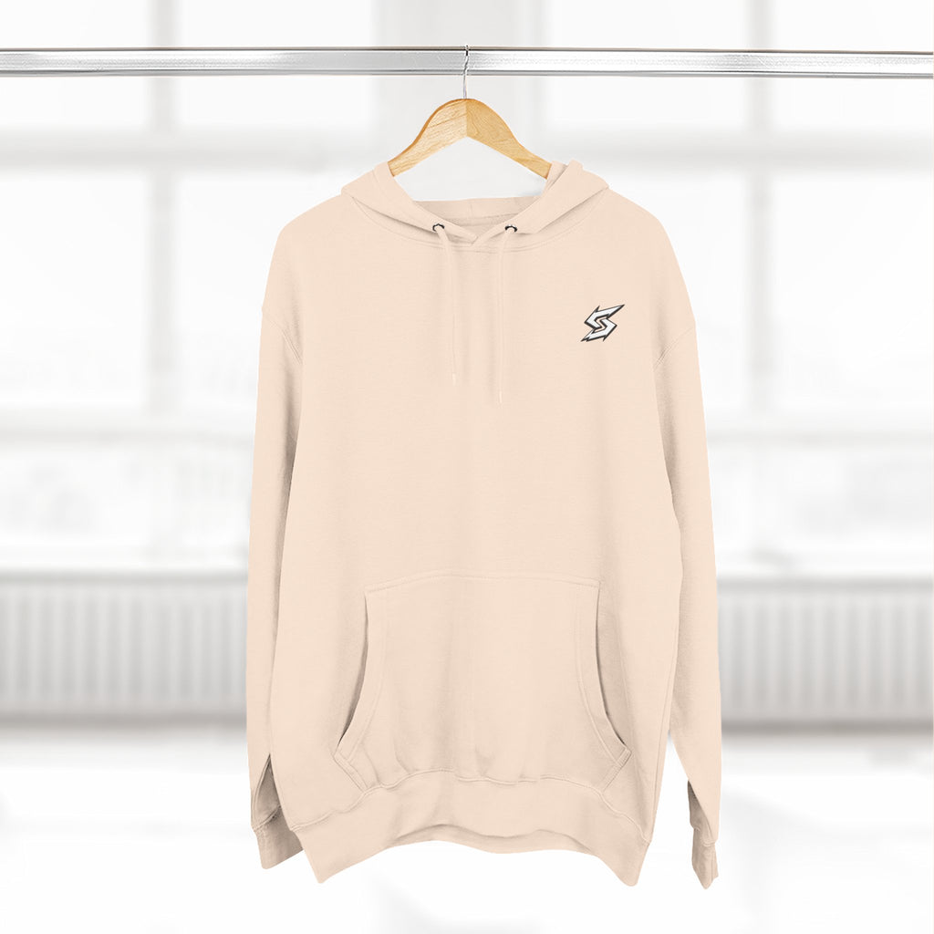 Eye Graphic Hoodie — Dripping Sketch Eye Back Print Fleece Hoodie