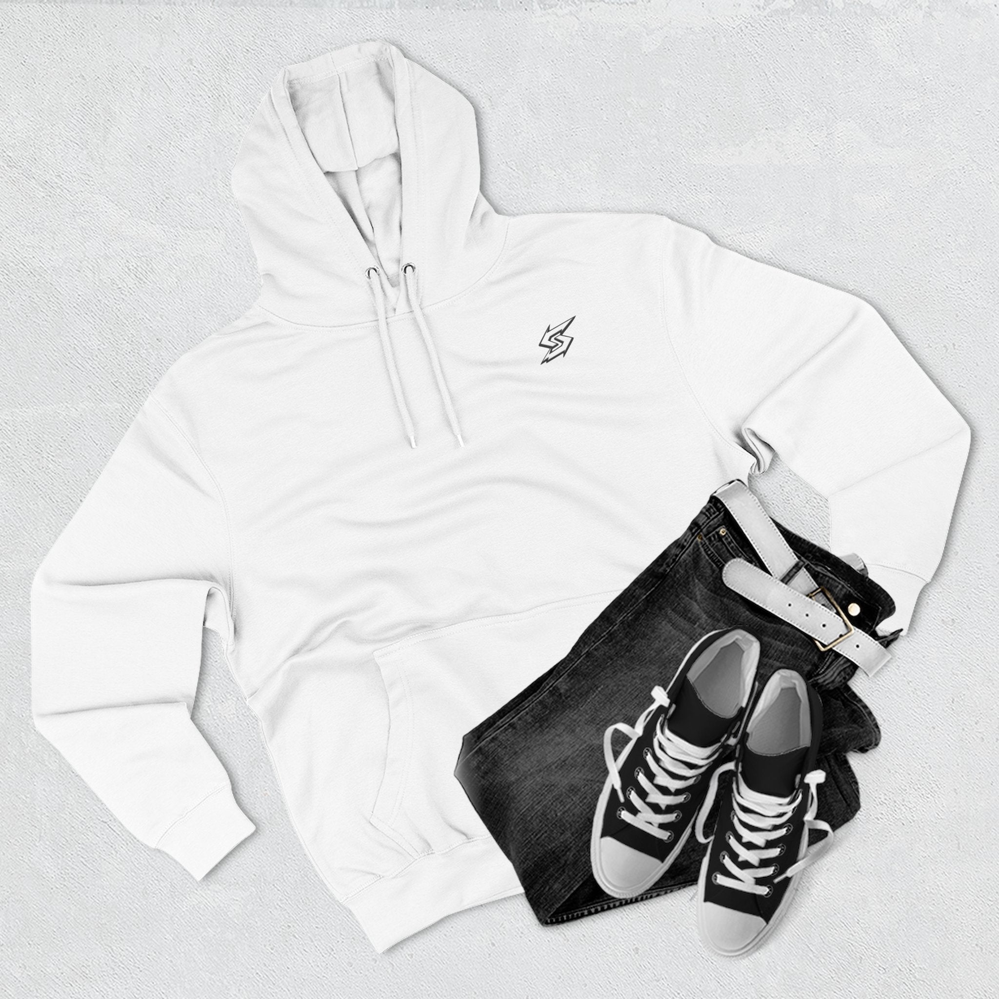 Eye Graphic Hoodie — Dripping Sketch Eye Back Print Fleece Hoodie
